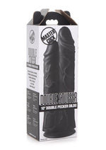 Master Cock Double Stuffer Double Pecker Dildo - Black - 10in