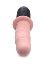 Master Series 10x Vibrating and Thrusting Silicone Rechargeable Dildo with Handle