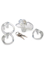 Master Series Clear Captor Chastity Cage with Keys