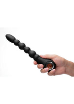 Master Series Dark Scepter Vibrating Anal Beads - Black