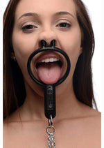 Master Series Degraded Mouth Spreader with Nipple Clamps - Black