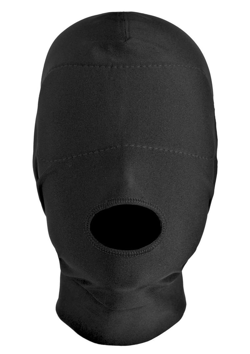 Master Series Disguise Open Mouth Hood with Padded Blindfold