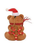 Master Series Holiday Bondage Bear Keychain - Brown/Green/Red