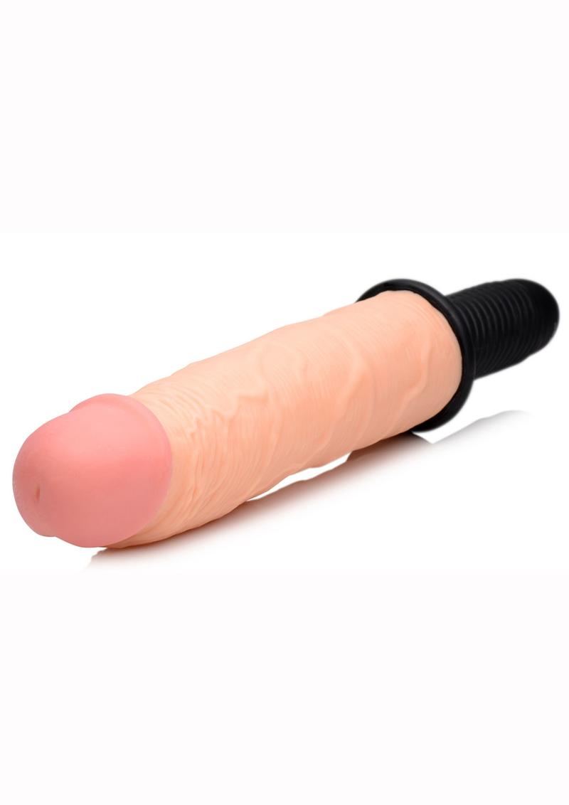 Master Series Onslaught XXL Vibrating Giant 9.75in Dildo Thruster