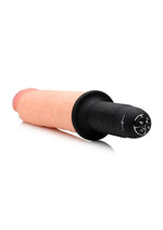 Master Series Onslaught XXL Vibrating Giant 9.75in Dildo Thruster - Vanilla - XXLarge