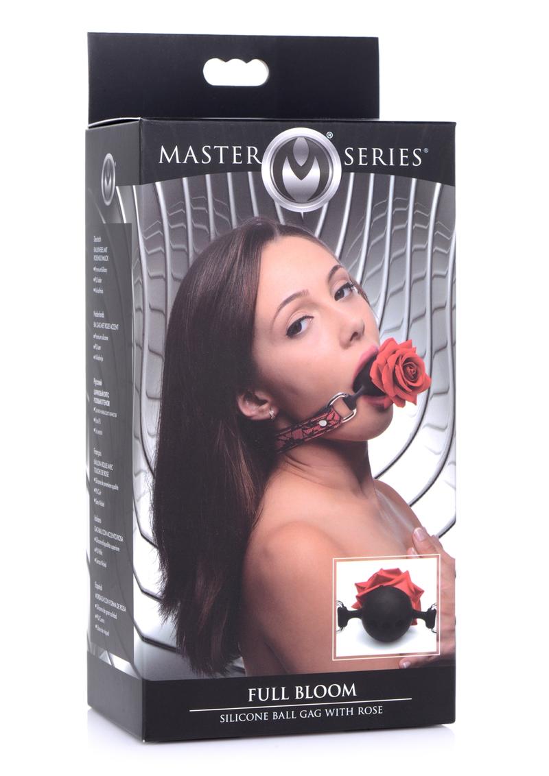 Master Series Silicone Ball Gag - Black/Red/Rose