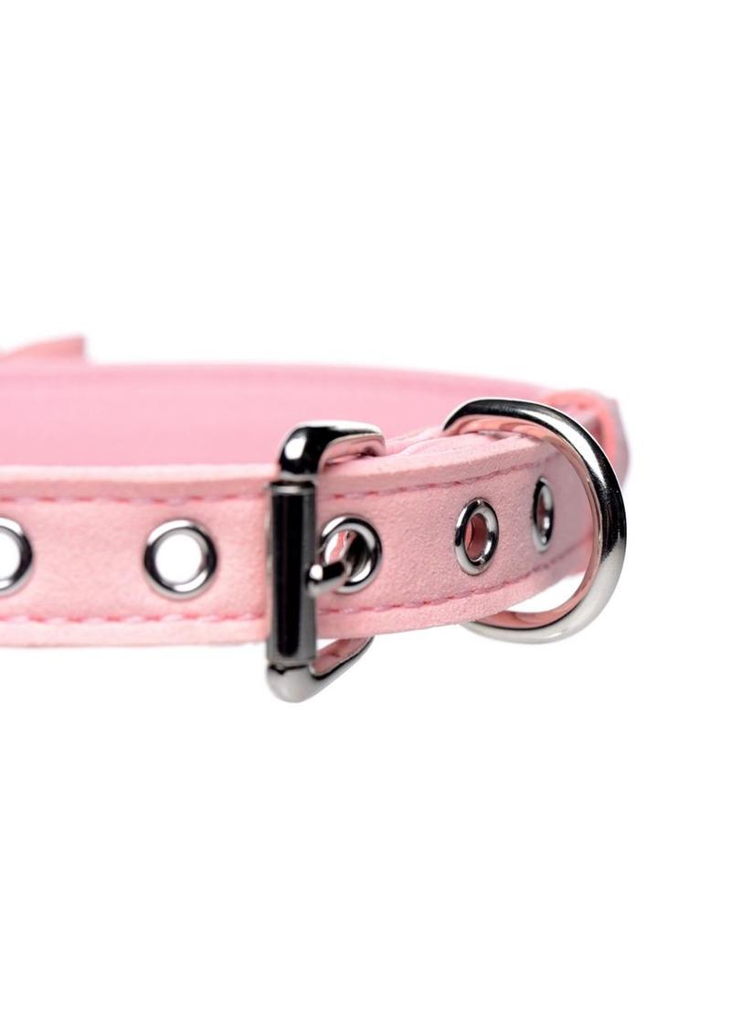 Master Series Sugar Kitty Cat Bell Collar - Pink/Silver