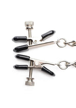 Master Series Titty Taunter Nipple Clamps with Weighted Bead - Silver