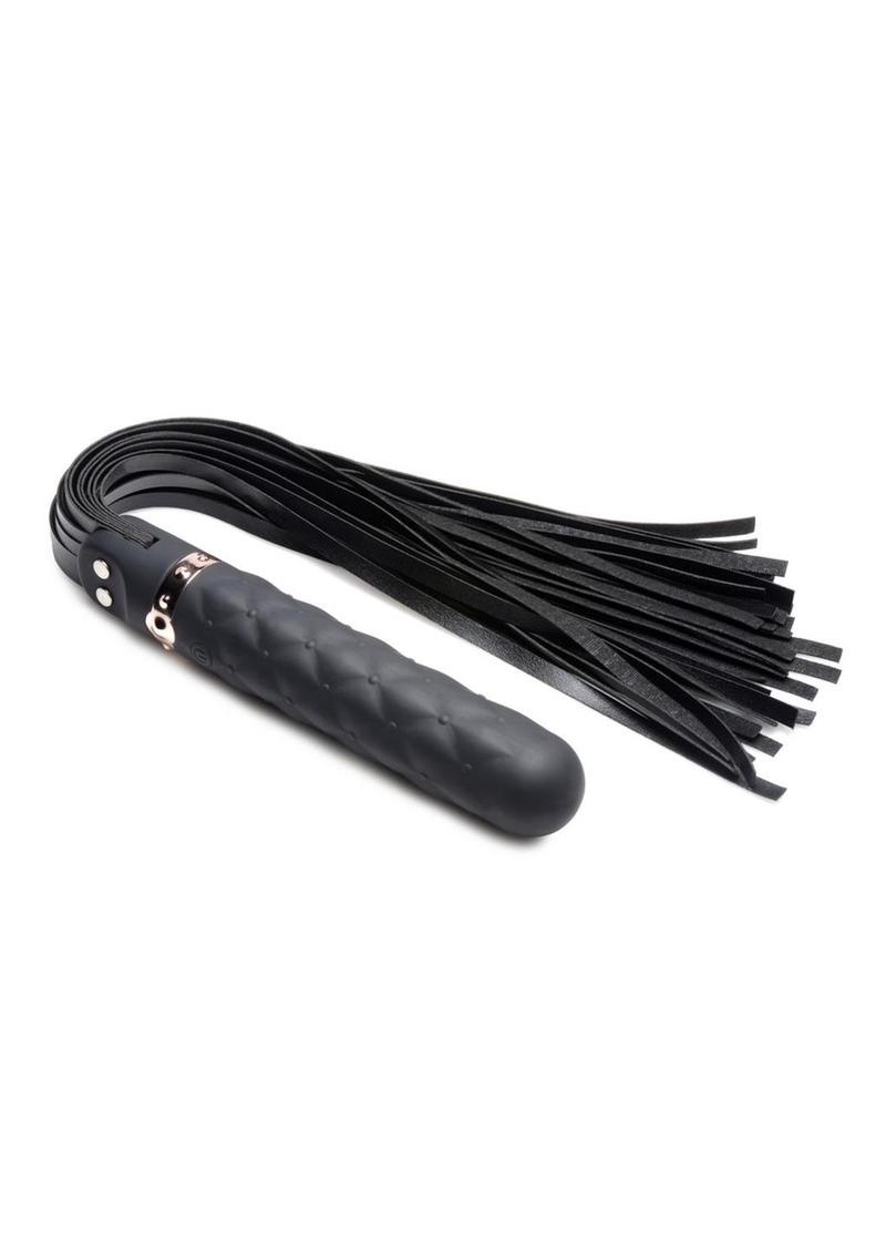 Master Series Vibra-Lasher 9x Vibrating Silicone Dildo Flogger