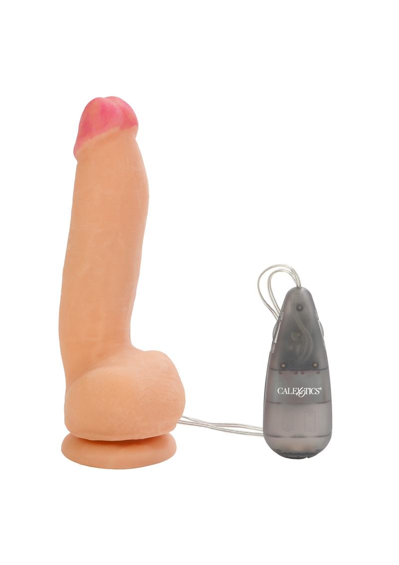 Max Vibrating Cock and Balls Dildo with Balls and Remote Control