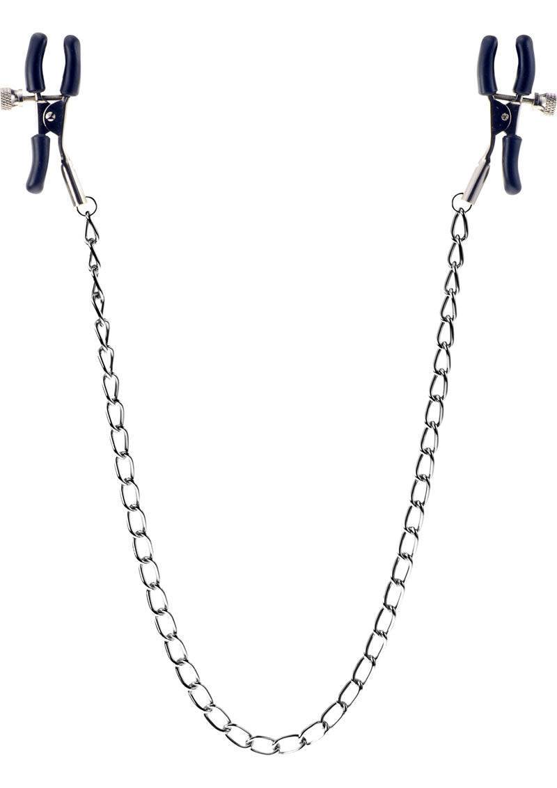 ME YOU US Squeeze and Please Adjustable Nipple Clamps with Chain