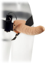 ME YOU US The Extender Plus Vibrating Hollow Strap-On - Flesh/Vanilla