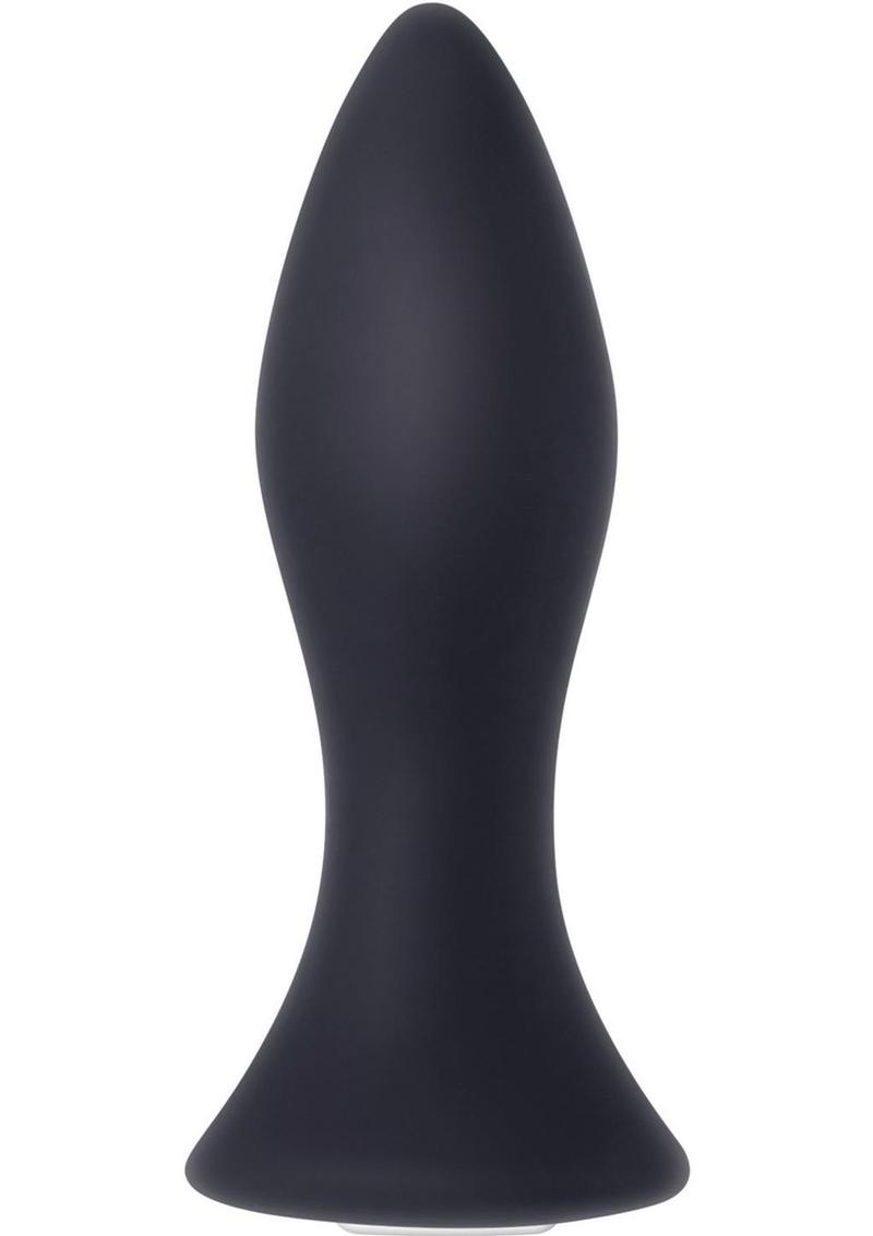 Mighty Mini Rechargeable Silicone Anal Plug with 20 Functions and Speeds - Black