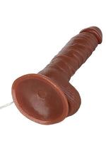 Mr Just Right Vibrating Dildo with Bullet - Chocolate - 6.25in