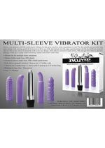 Multi Sleeve Vibrator - Purple - 4 Piece Kit