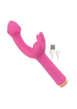 Mystique Vibrating Massagers Rechargeable Silicone G-Spot Vibrator - Pink