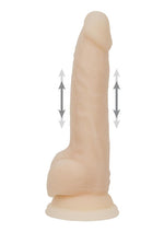 Naked Addiction Silicone Rechargeable Thrusting Dildo - Flesh/Vanilla - 9in