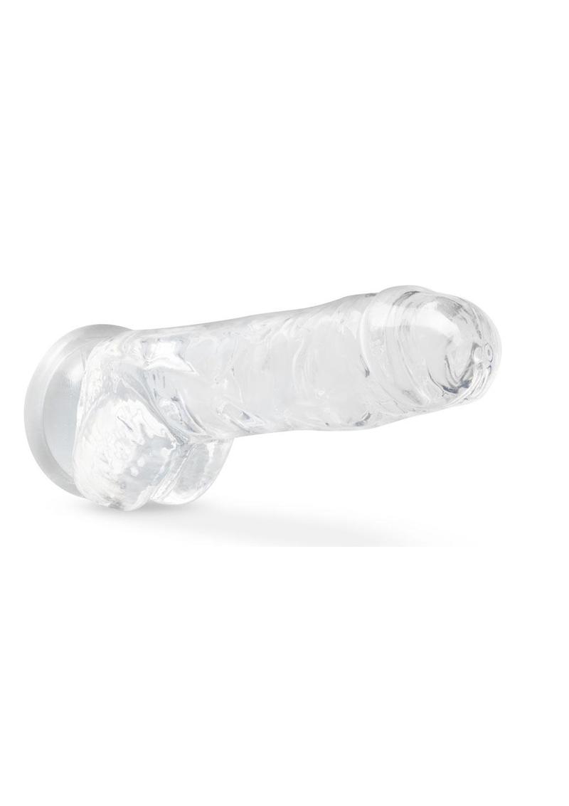 Naturally Yours Crystalline Dildo - Clear/Diamond - 8in