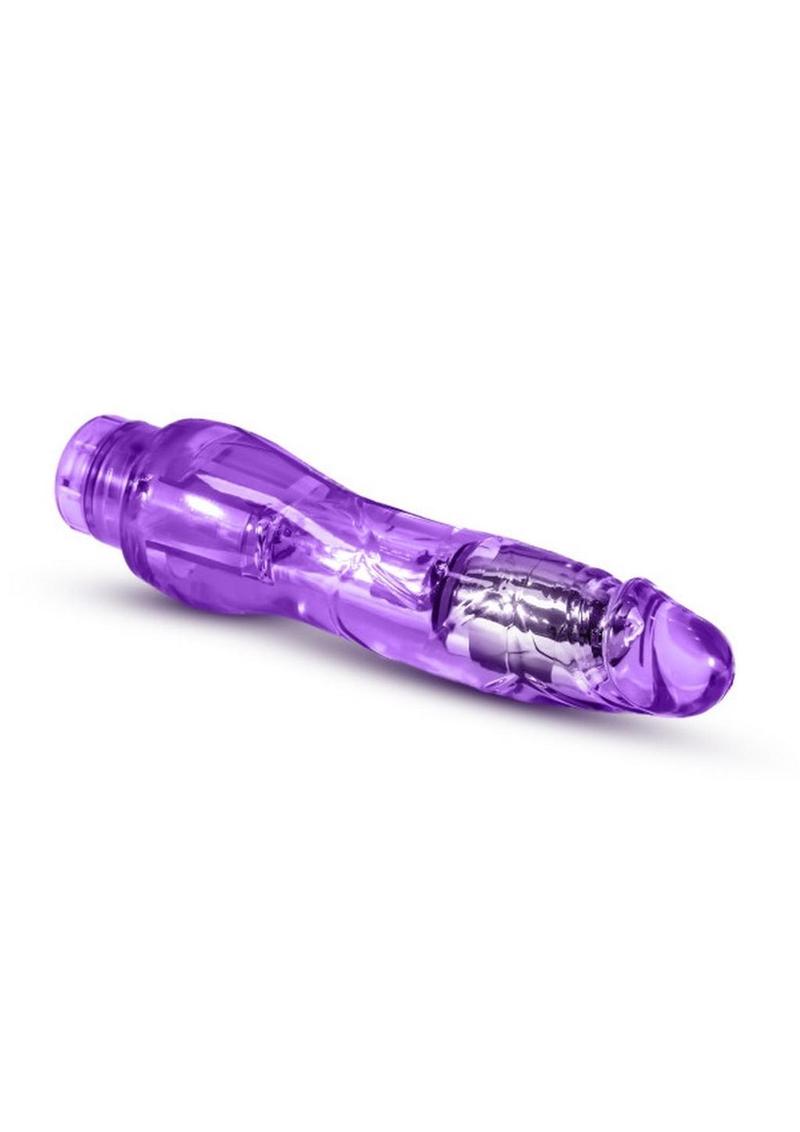 Naturally Yours Fantasy Vibrating Dildo - Purple - 8.5in