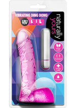 Naturally Yours Vibrating Ding Dong Dildo - Pink - 6.5in