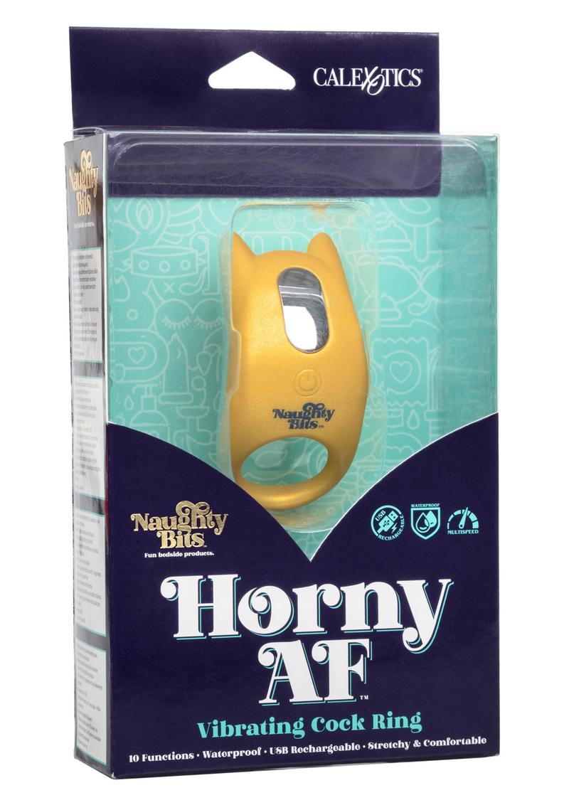 Naughty Bits Horny AF Silicone Vibrating Cock Ring