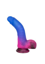 Naughty Bits Ombre Hombre Rechargeable Silicone Vibrating Dildo - Multicolor