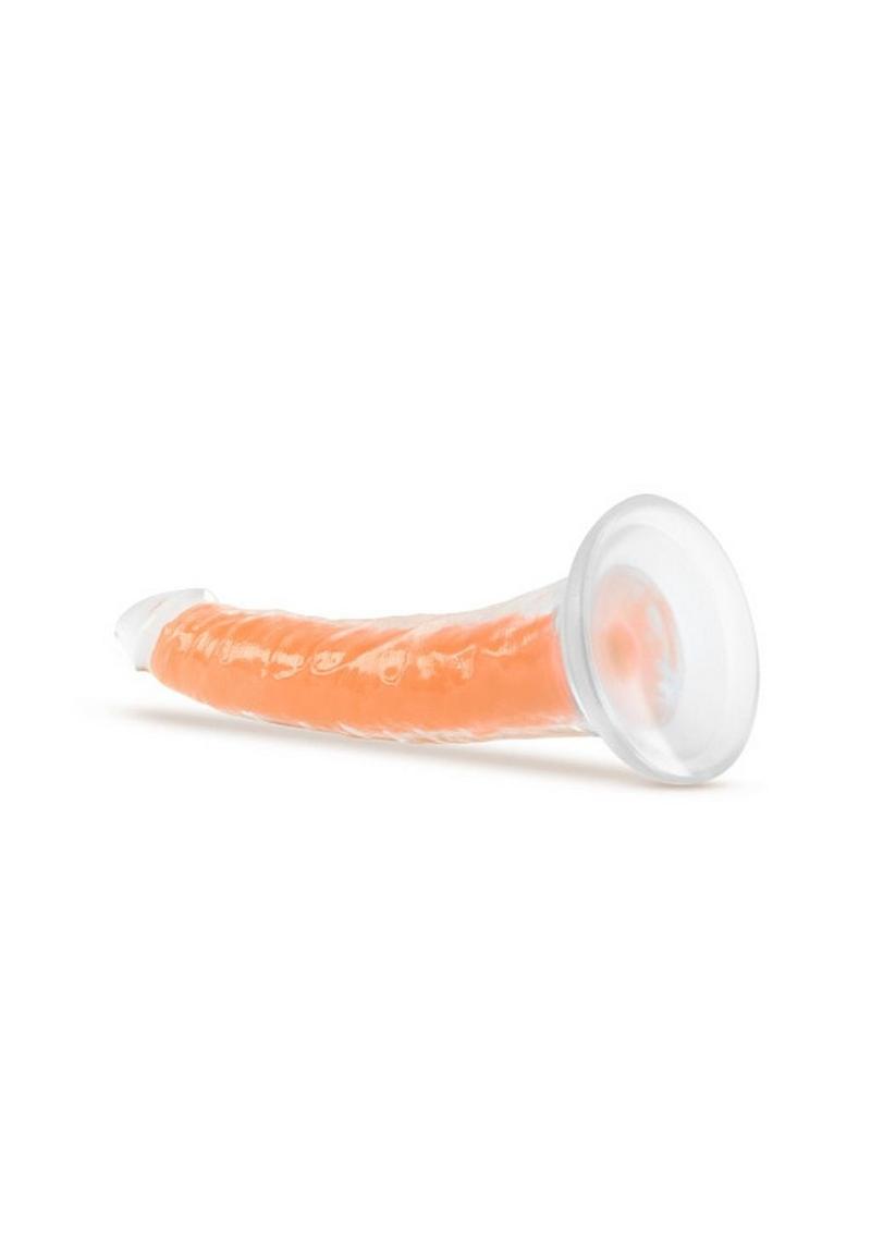 Neo Elite Glow In The Dark Dildo - Glow In The Dark/Orange - 7.5in