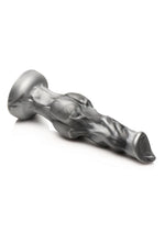 Night Prowler Silicone Dildo - Black/Silver - Large