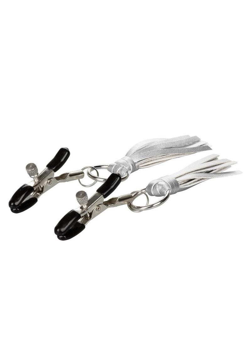 Nipple Play Playful Tassels Nipple Clamps - Silver