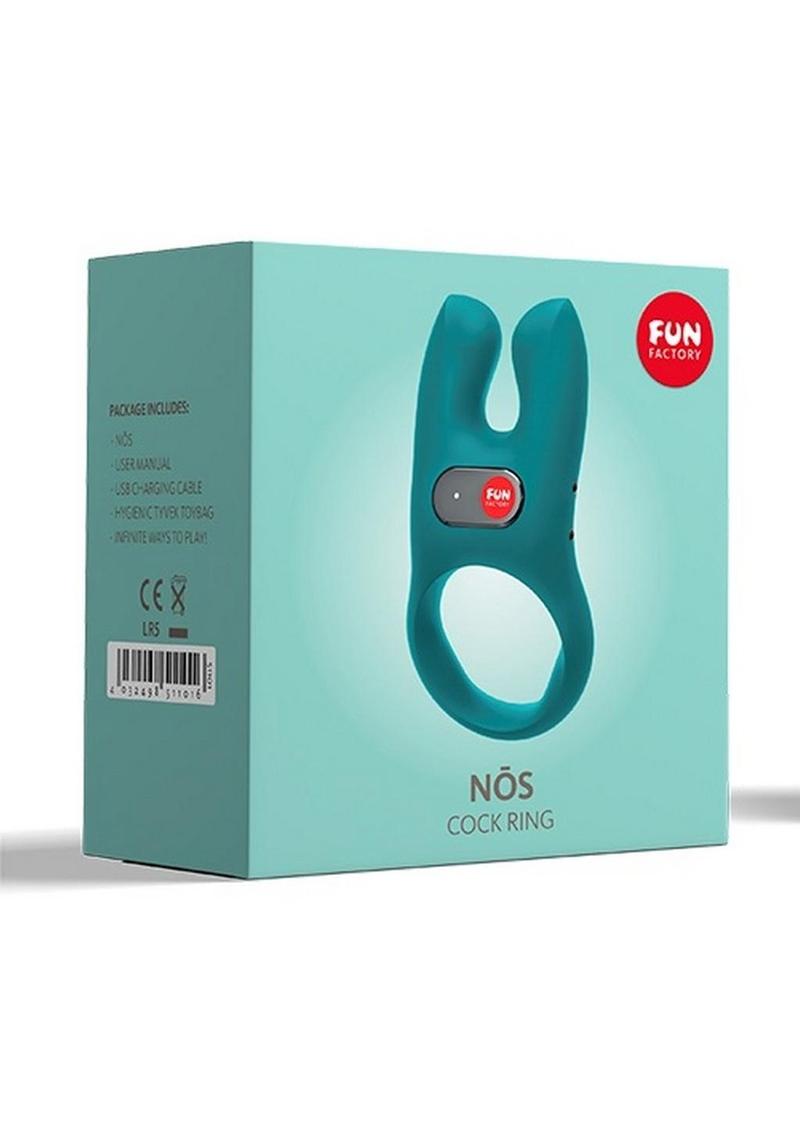 Nos Silicone Vibrating Couples Cock Ring - Deep Sea