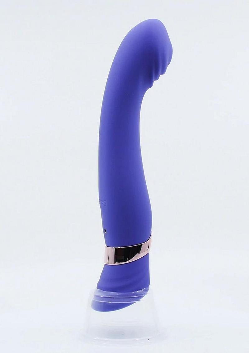 Nu Sensuelle Geminii Xlr8 Rechargeable Silicone G-Spot Vibrator - Purple/Ultra Violet