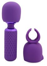 Nu Sensuelle Harlow Nubii Rechargeable Silicone Mini Heating Wand with Attachment - Purple