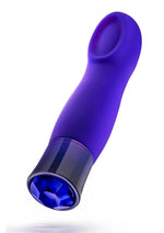 Oh My Gem Mystery Rechargeable Silicone G-Spot Vibrator - Blue/Sapphire