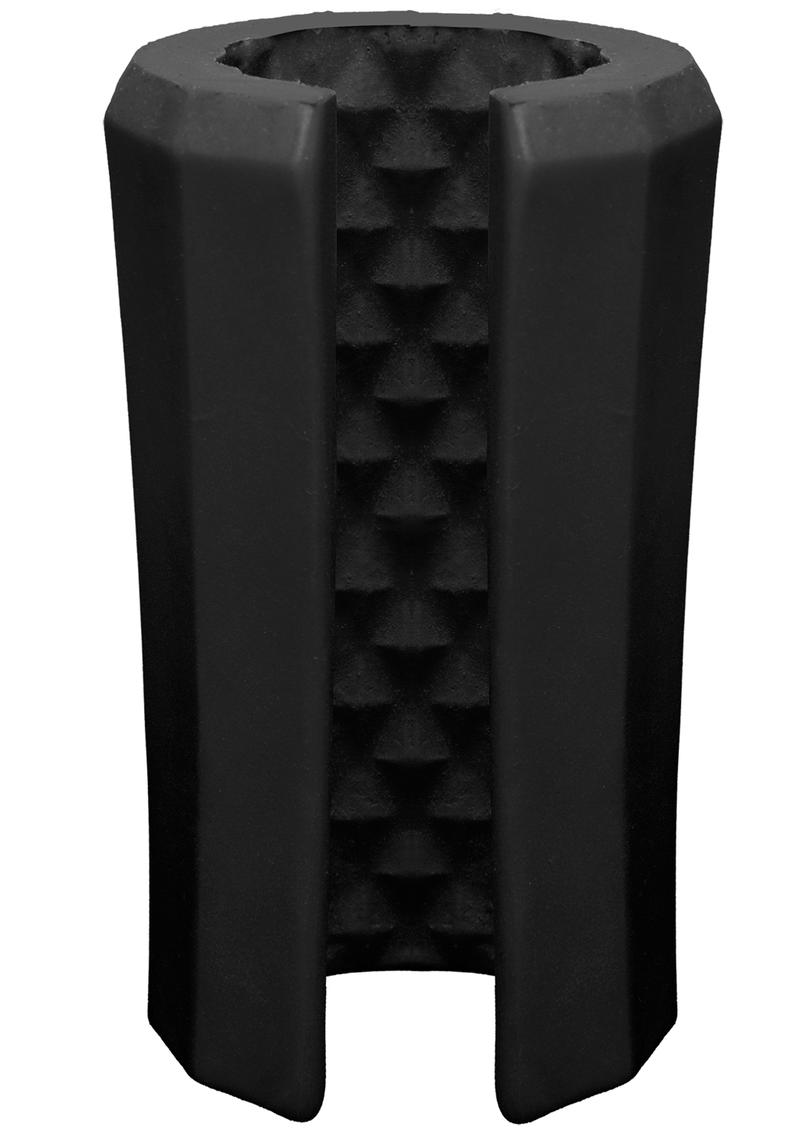 Optimale Beaded Truskyn Silicone Masturbator - Black