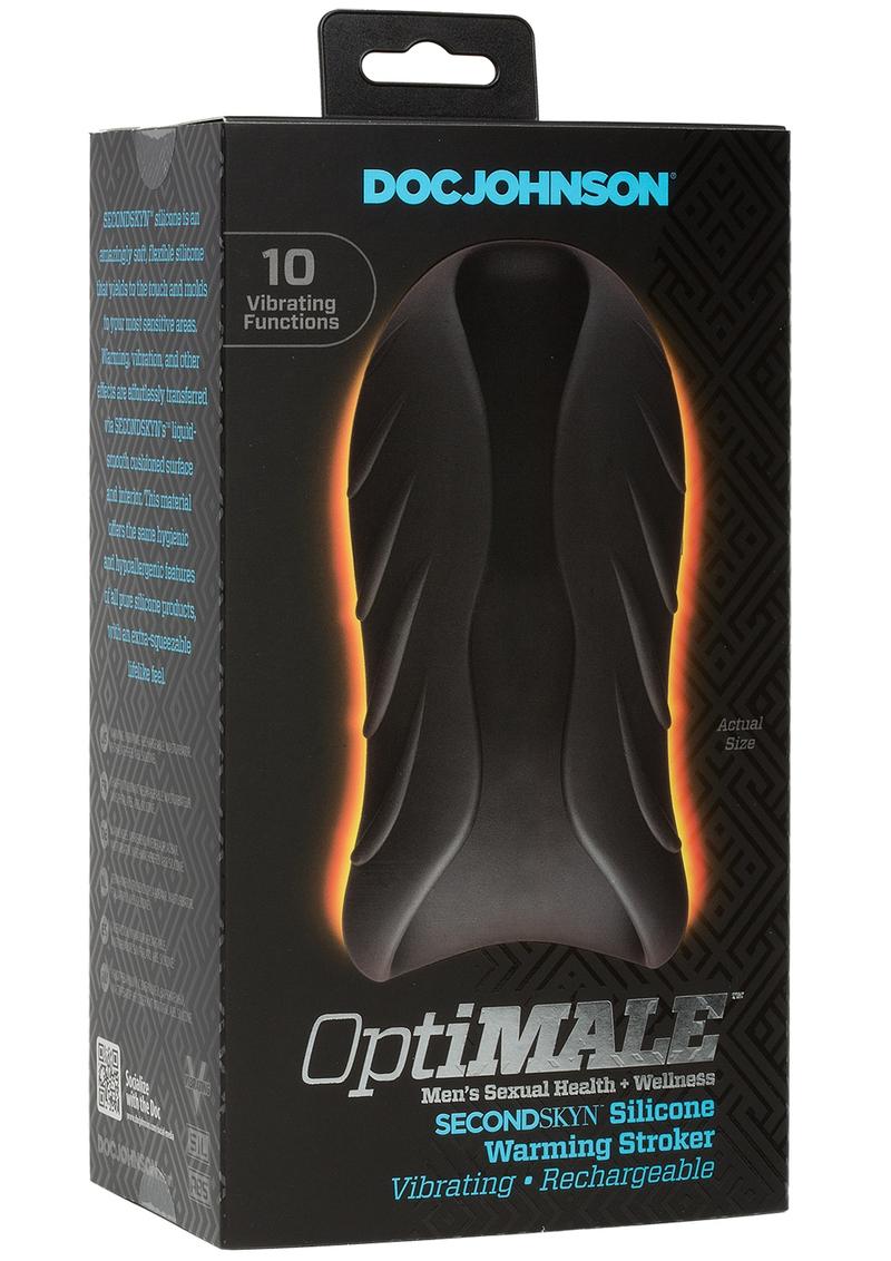 Optimale Secondskyn Silicone Warming Stroker Vibrating USB Rechargeable Masturbator