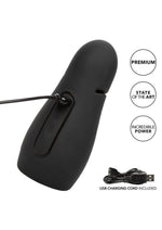 Optimum Power Elite Pro Stroker Silicone Rechargeable Masturbator - Black