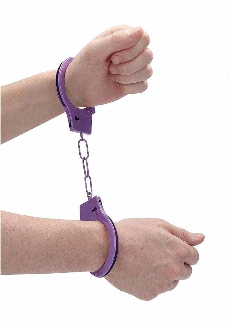 Ouch! Beginners Handcuffs - Metal/Purple