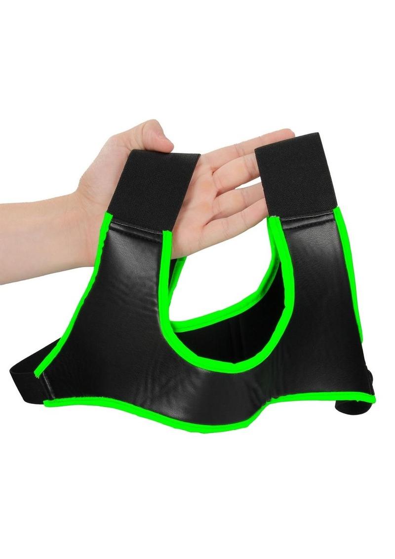 Ouch! Neoprene Harness - Black/Glow In The Dark/Green - Large/XLarge