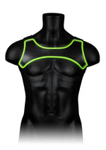 Ouch! Neoprene Harness - Black/Glow In The Dark/Green - Large/XLarge