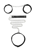 Ouch! Velcro Collar with Leash and Hand Cuffs