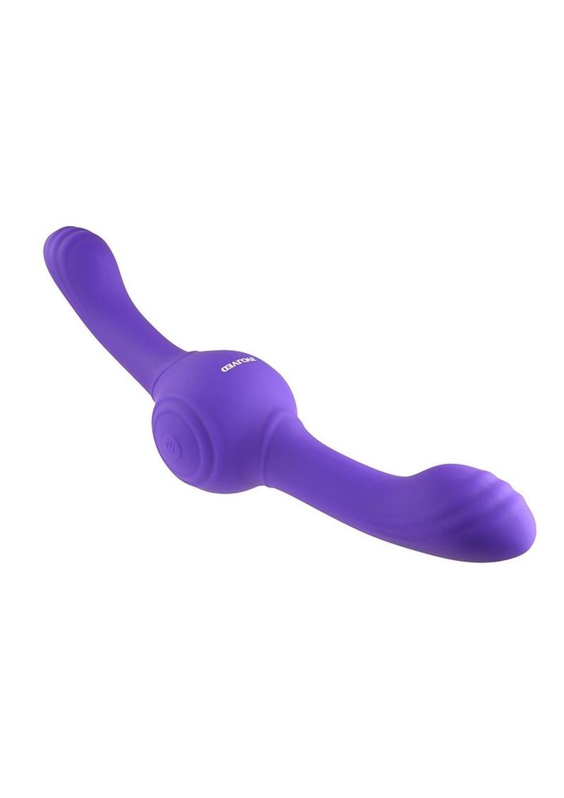 Our Gyro Vibe Rechargeable Silicone Dual End Vibrator - Purple