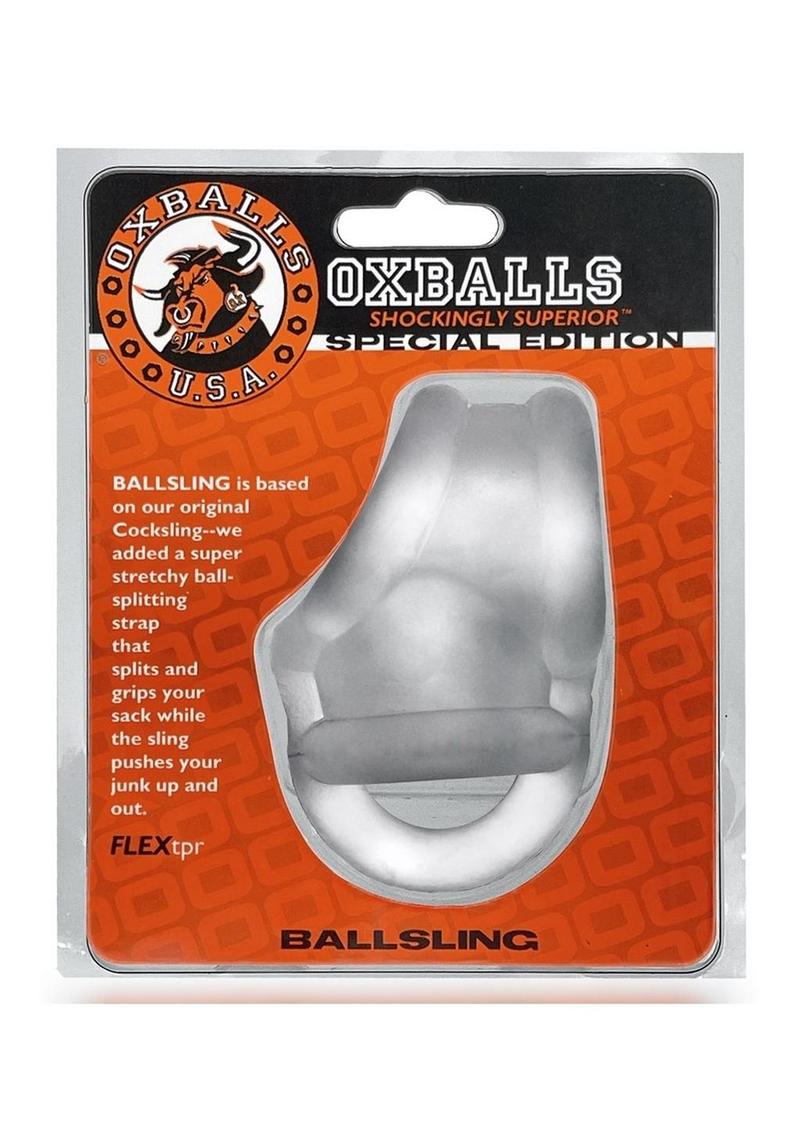 Oxballs Ball Sling with Ball Splitter Strap - Clear/Clear Ice