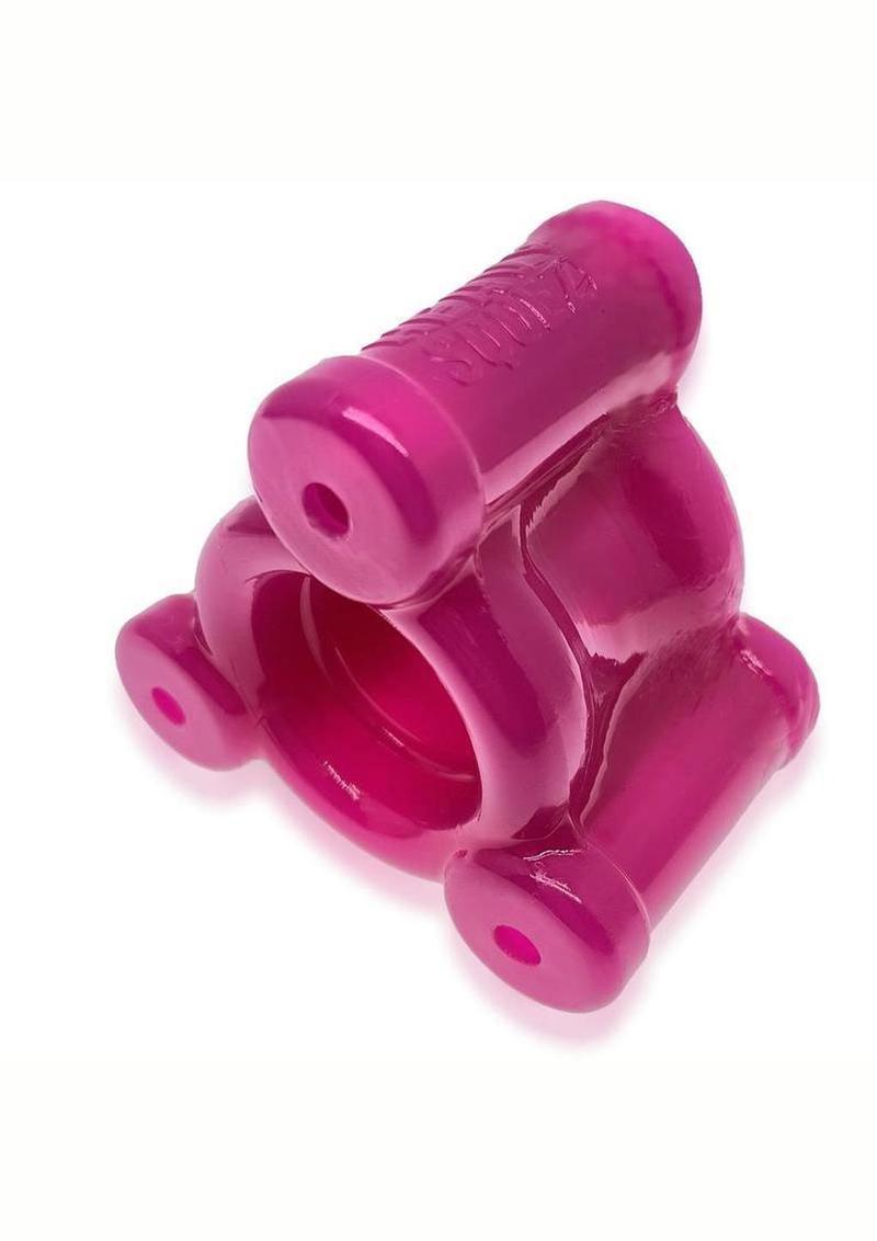 Oxballs Heavy Squeeze Ballstretcher with Stainless Steel Weights - Hot Pink/Pink