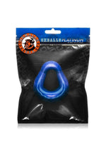 Oxballs Hung Padded Silicone Cock Ring - Blue - 3in