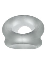 Oxballs Tri-Squeeze Silicone 3-Ring Ball Stretching Sling - Clear/Clear Ice