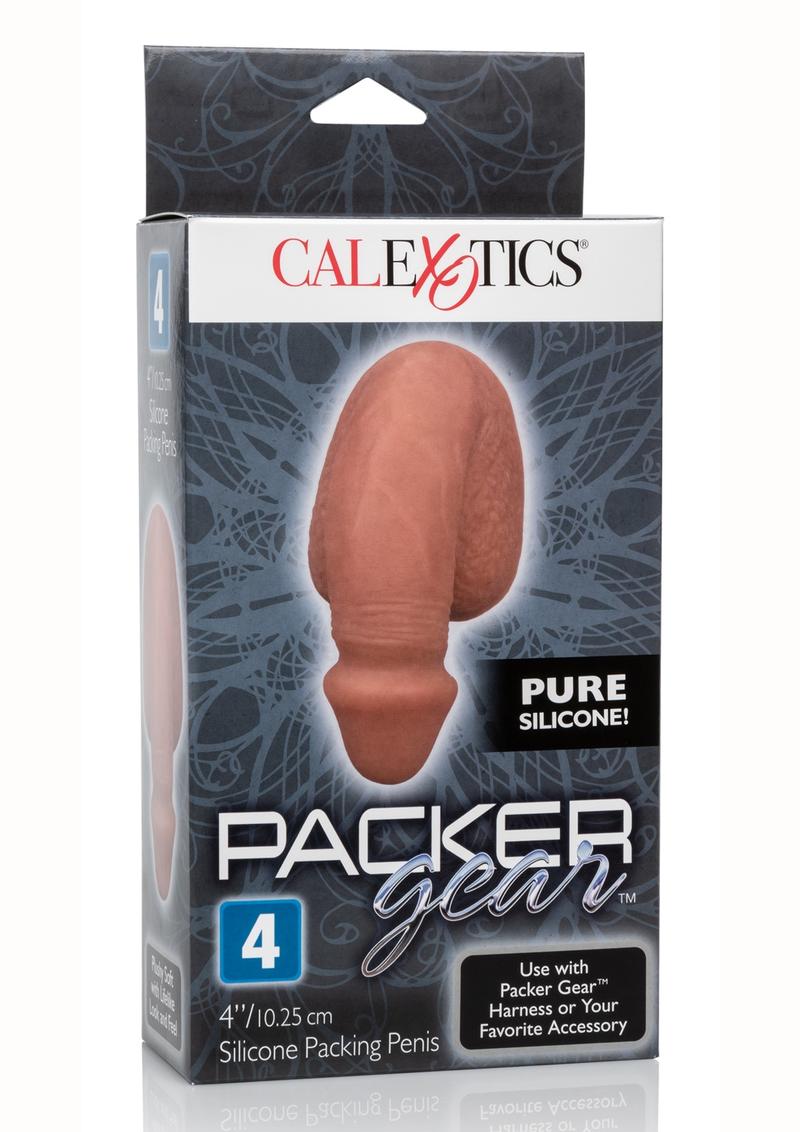 Packer Gear Silicone Packing Penis - Chocolate - 4in