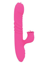 Passion Grabber Heat Up Rechargeable Silicone Rabbit Vibrator - Pink