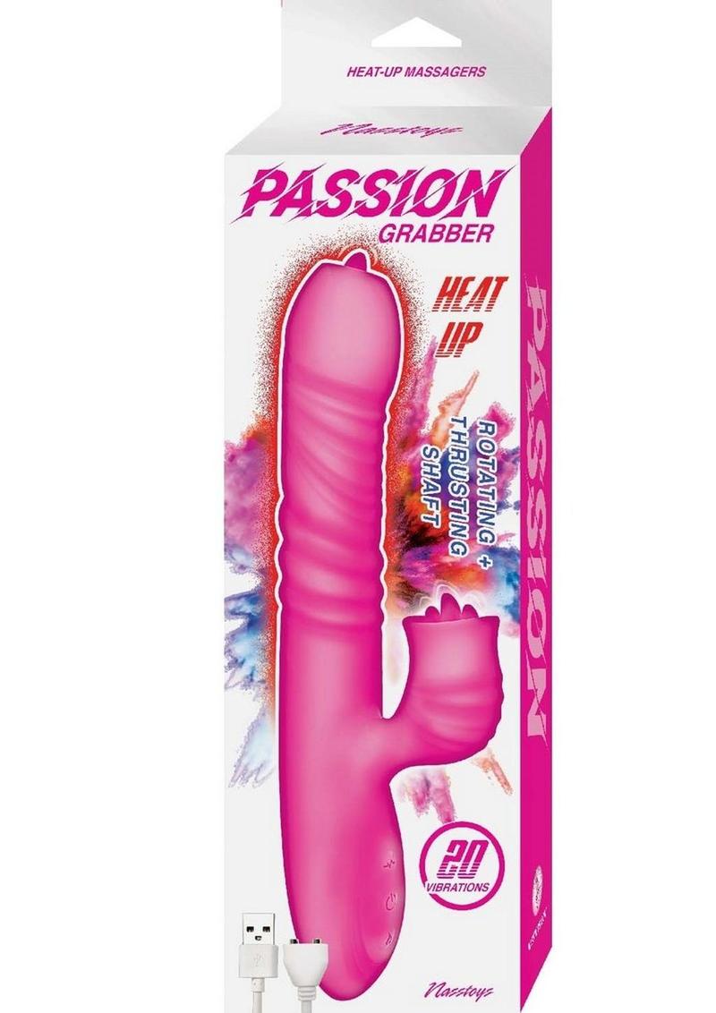 Passion Grabber Heat Up Rechargeable Silicone Rabbit Vibrator