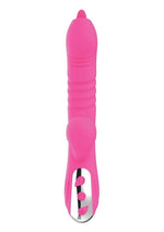 Passion Teaser Heat Up Rechargeable Silicone Rabbit Vibrator - Pink