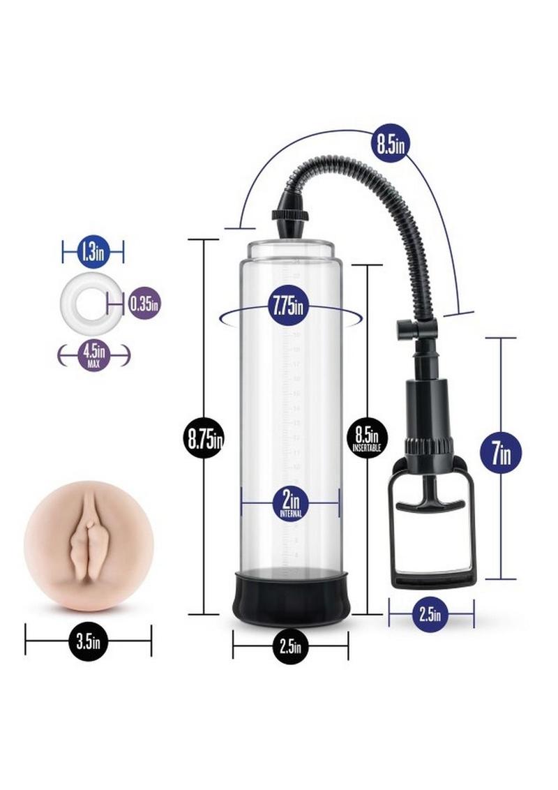 Performance Vx4 Male Enhancement Penis Pump System - Black/Clear - 10in